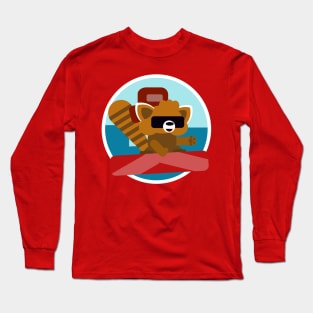 Red panda surfer Long Sleeve T-Shirt